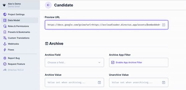 Using the plus button to the right of the text box presents all fields within the candidate collection. Select ID with the cursor positioned just before the question mark.