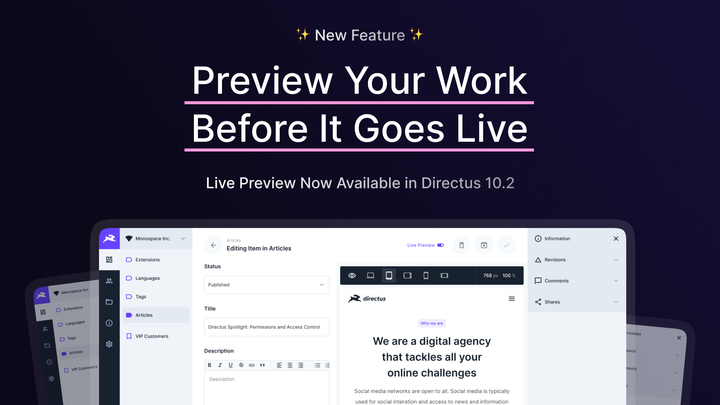 Peek Before You Publish With Live Preview